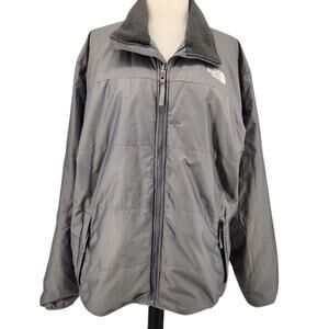The North Face Gray Stow Jacket Full-Zip Insulated Quilted Puffer Coat W/ Flaw